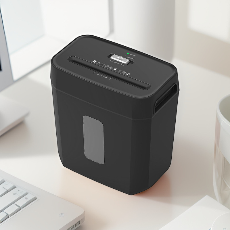 KuoRui OS808N P4 Durable Home Using Mini 70dB 8-sheet Cross Cut Paper Shredder 