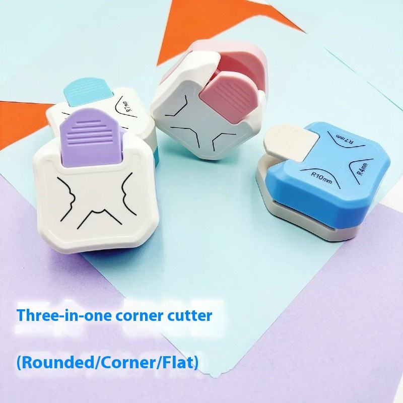  Model 817-3 3 in 1 Corner Rounder DIY Handwork Punch Hole Punch R4 R7 R10 Corner Cutter for Paper Craft