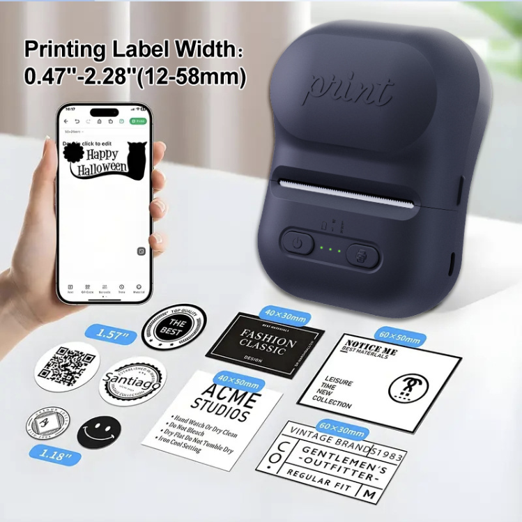 Portable Mini P5 Thermal Label Printer Price Tag Impresora with Stock Products 203dpi Label Printer
