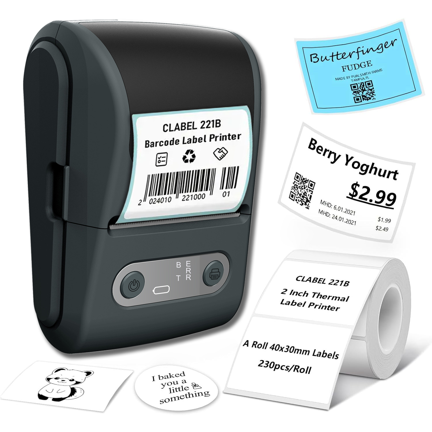 Factory P1 Portable BT Wireless Mobile Thermal Printer Parcel Label 58mm Pocket Mini Printer Sticker Mini Impresora Portatil