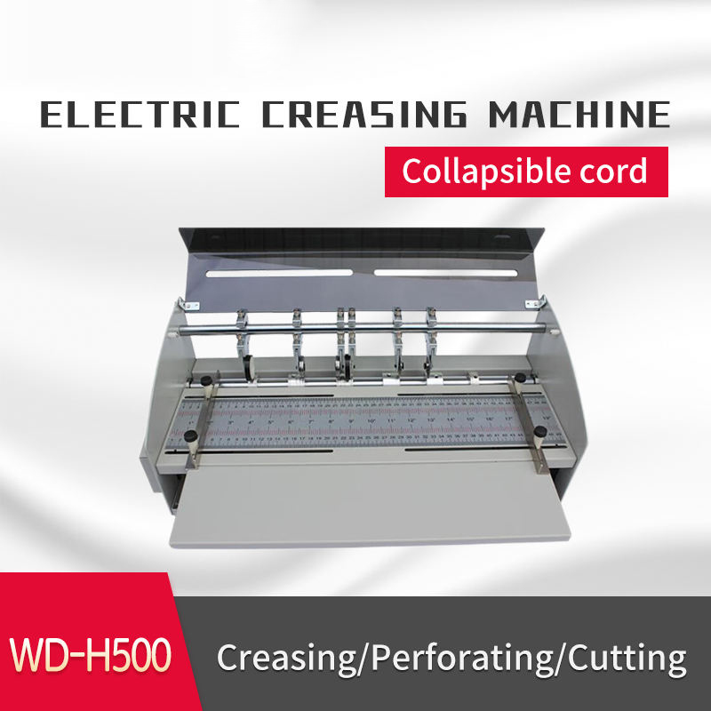 WD-HS500 Electric Paper Creasing Machine 3 in 1 Creasing Perforating Cutting Machine