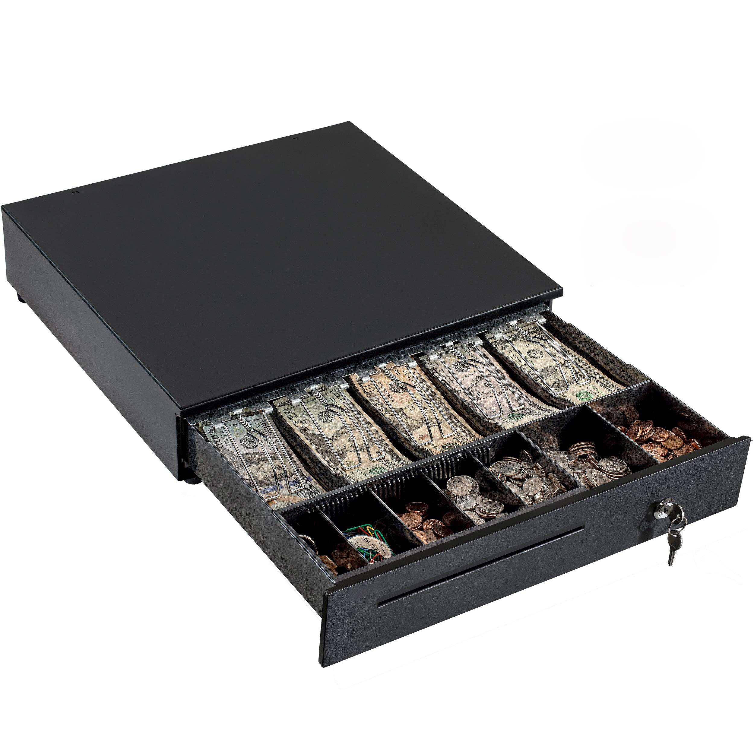 JY-405G 16'' 5B8C Adjustable POS Cash Drawer With ABS Plastic Cash Tray