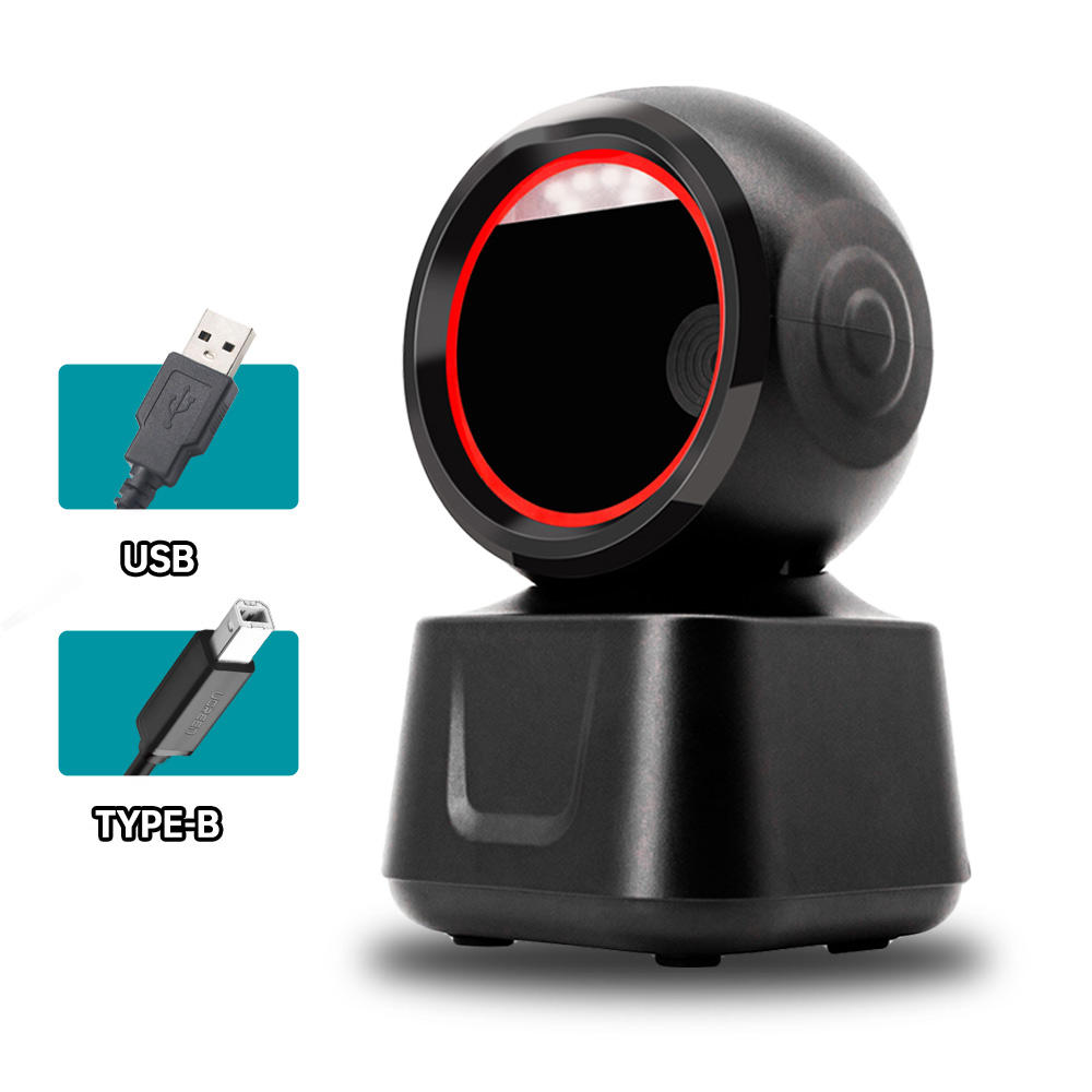 MRX3 USB Barcode Scanner Omni-Directional CMOS Android Windows 2D & 1D Scan Original Desktop Stock Design for POS