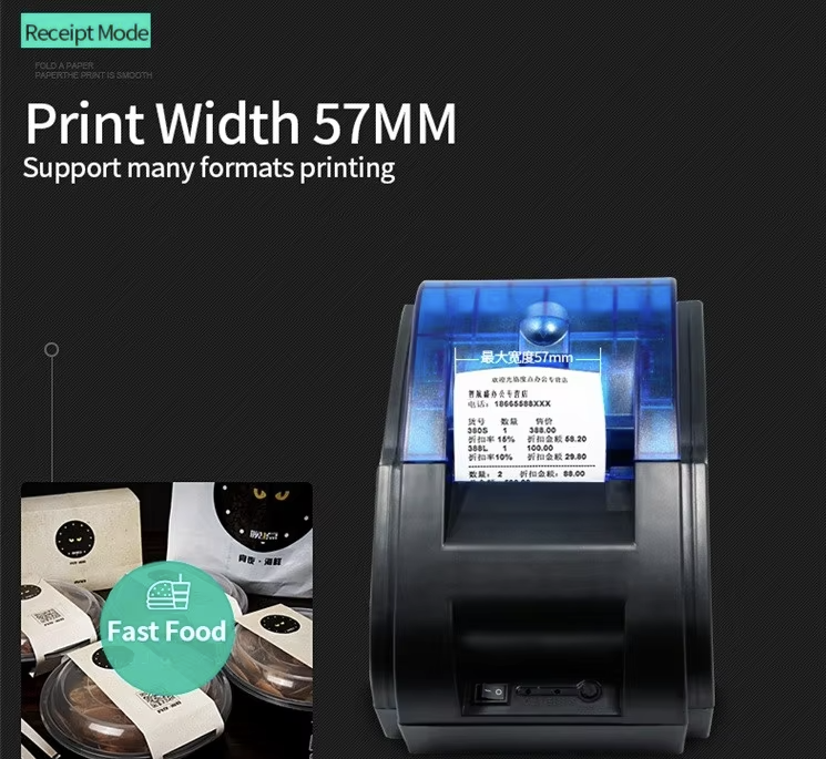 POS58A Portable 58mm Thermal Printer Machine Wireless POS Bill & Ticket Printer for Android & IOS Direct Thermal Printing 