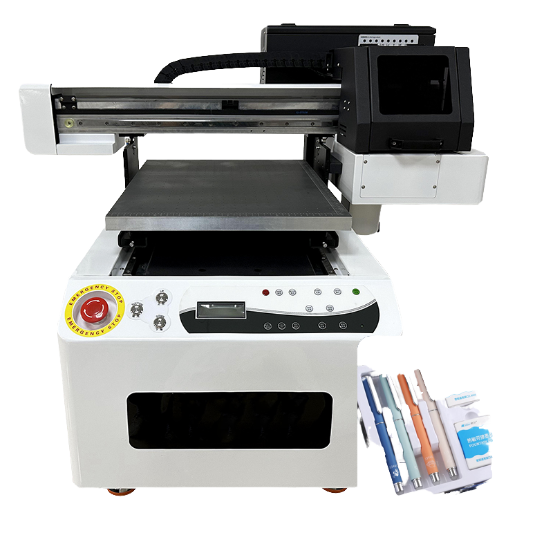 ST-4050 UV Flatbed Printer Hoson Board 40x50cm UV DTF Crystal Label Printing Machine for Glass Bottle Cylindrical Rotary Printing