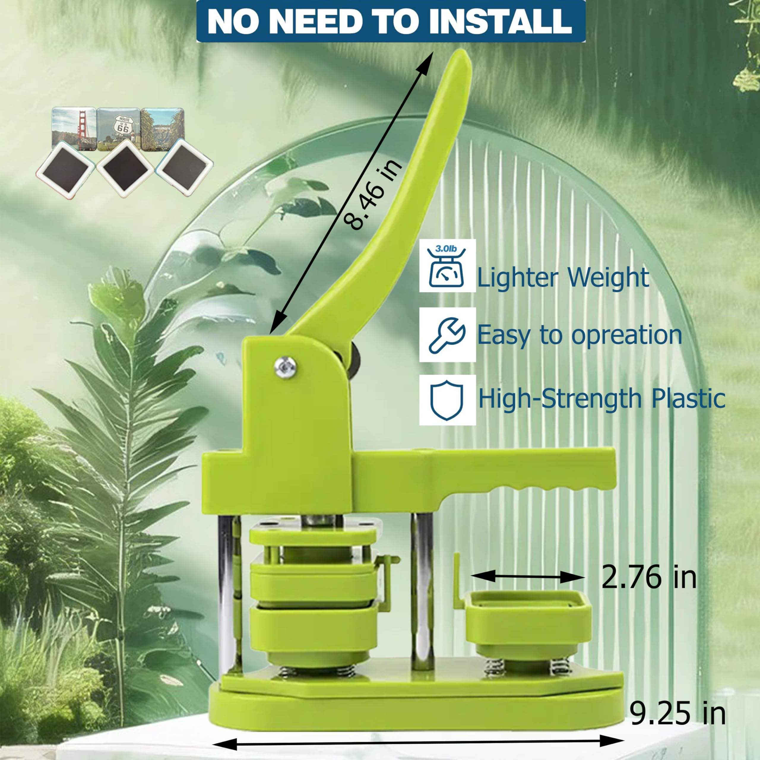 JH-108 50*50mm Square Shape Custom Refrigerator Fridge Magnets Machine with Magnet Consumables