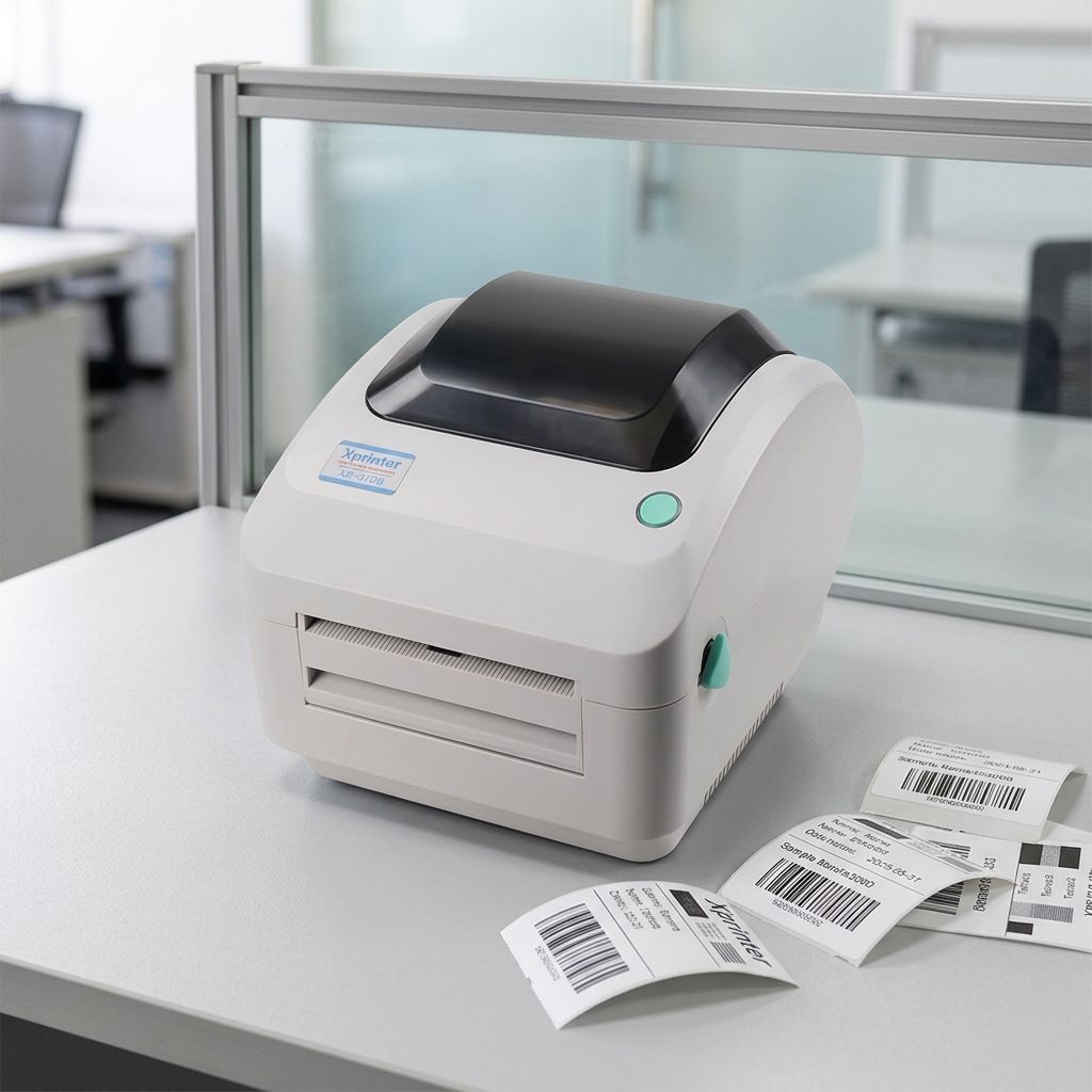 XP-470B 108 mm Width Direct Thermal Barcode Label Printer 4.25 Inches Print Width to Print Shipping Label