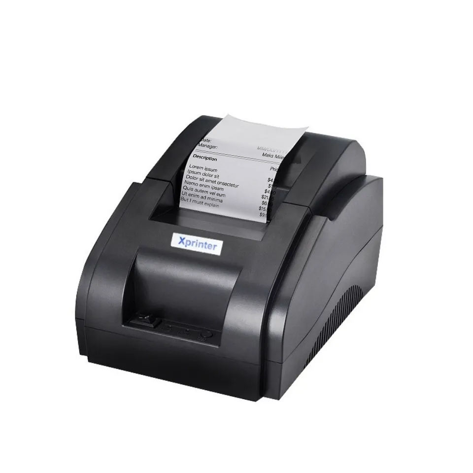 XP-58IIH Usb 58mm Thermal Printer Machine Portable Receipt Printer For Android Ios Ticket Pos Printer Bill Machine Black